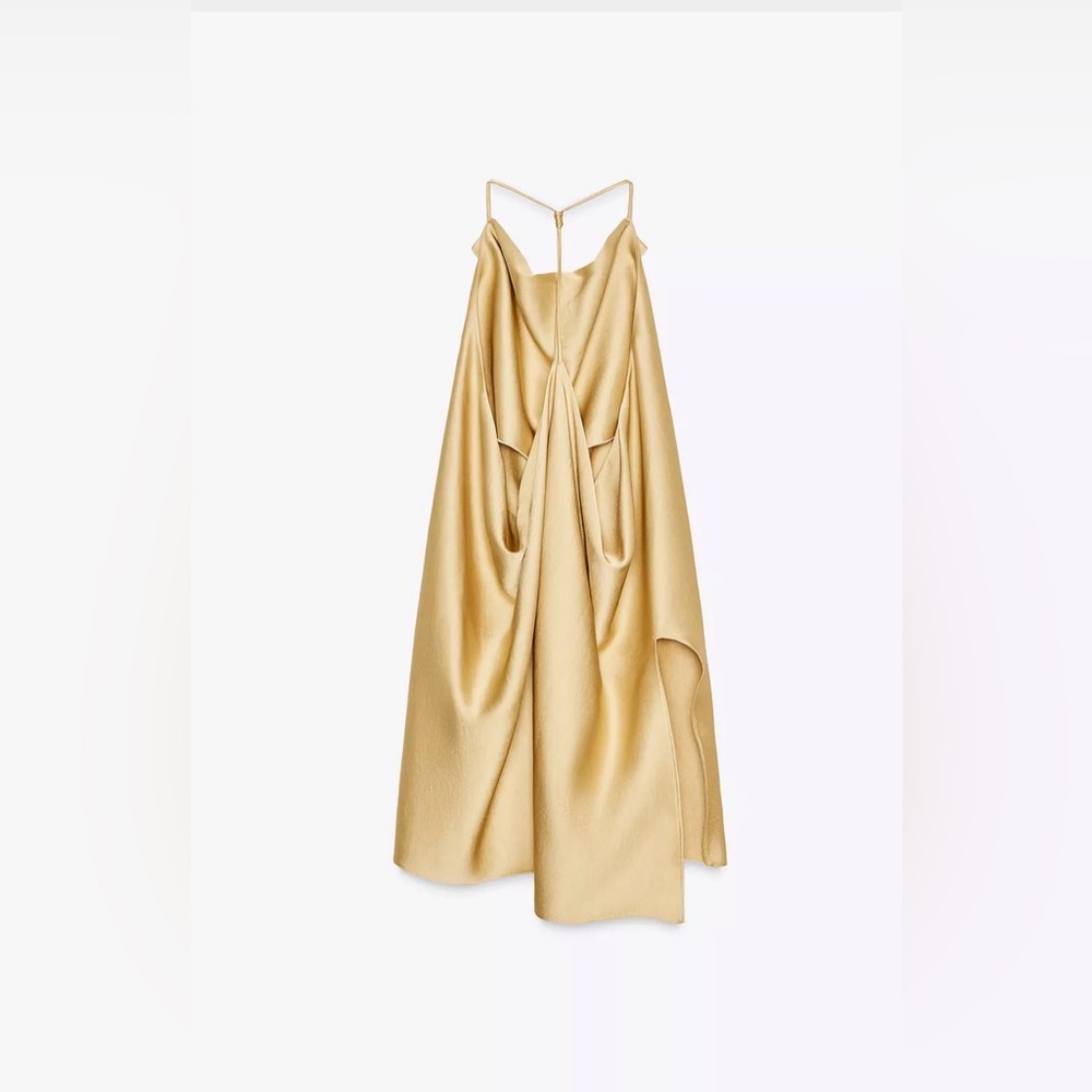 Zara Pale Yellow Sleeveless Jumpsuit - Picture 3 of 4
